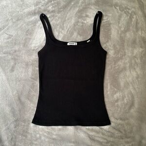 Buck Mason Black Surplus Rib Scoop Neck Tank